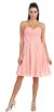 Strapless Pleated Knot Bust Short  Bridesmaid Party Dress in Blush